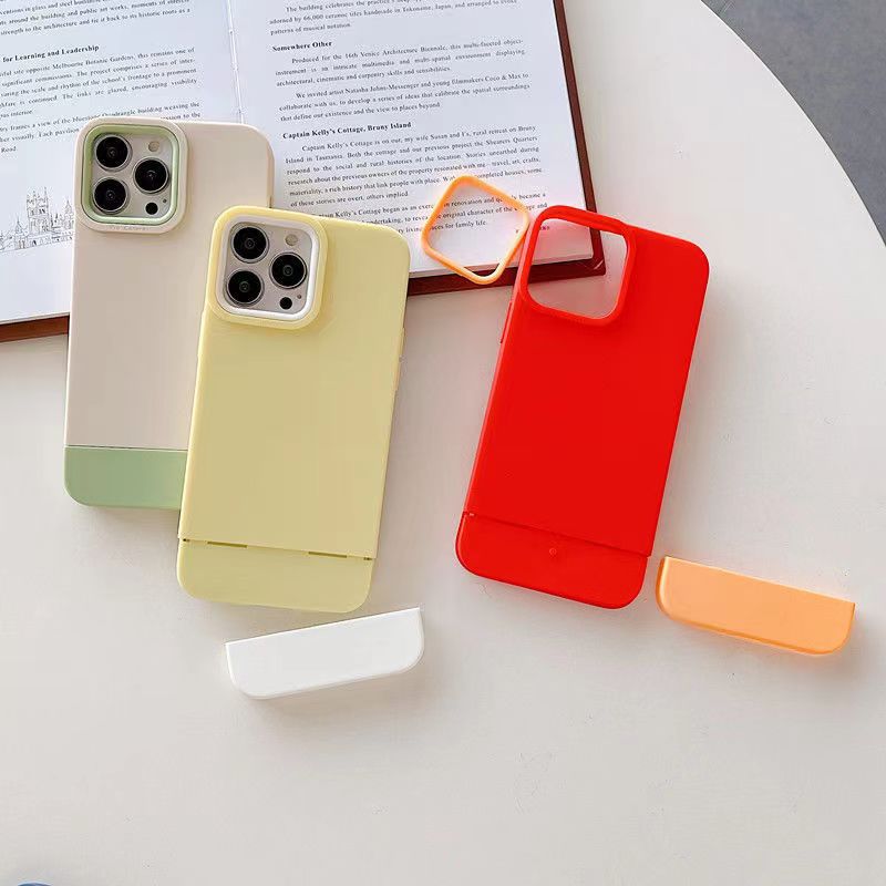 Silicone New Three-in-one Contrast Color Mobile Phone Case
