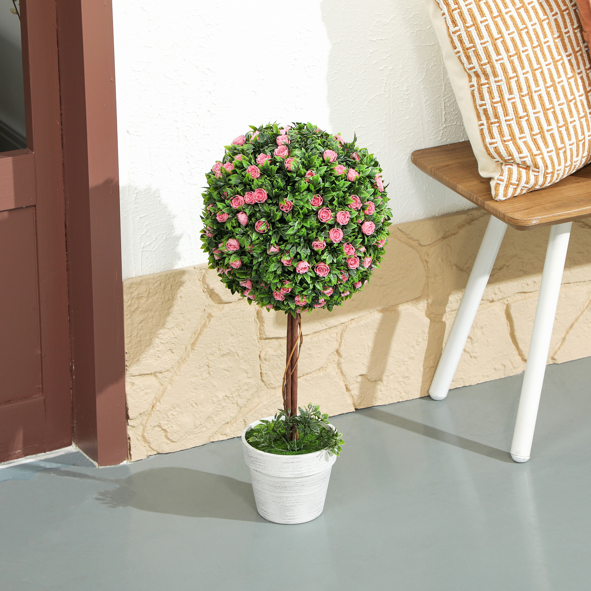 Two Pot Decorative Simulation Plant Set, Nine Lily Flower Potted Plants, Fake — image 10
