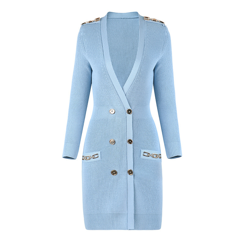 French Vintage Dress Metal Buckle Art Chain Decoration