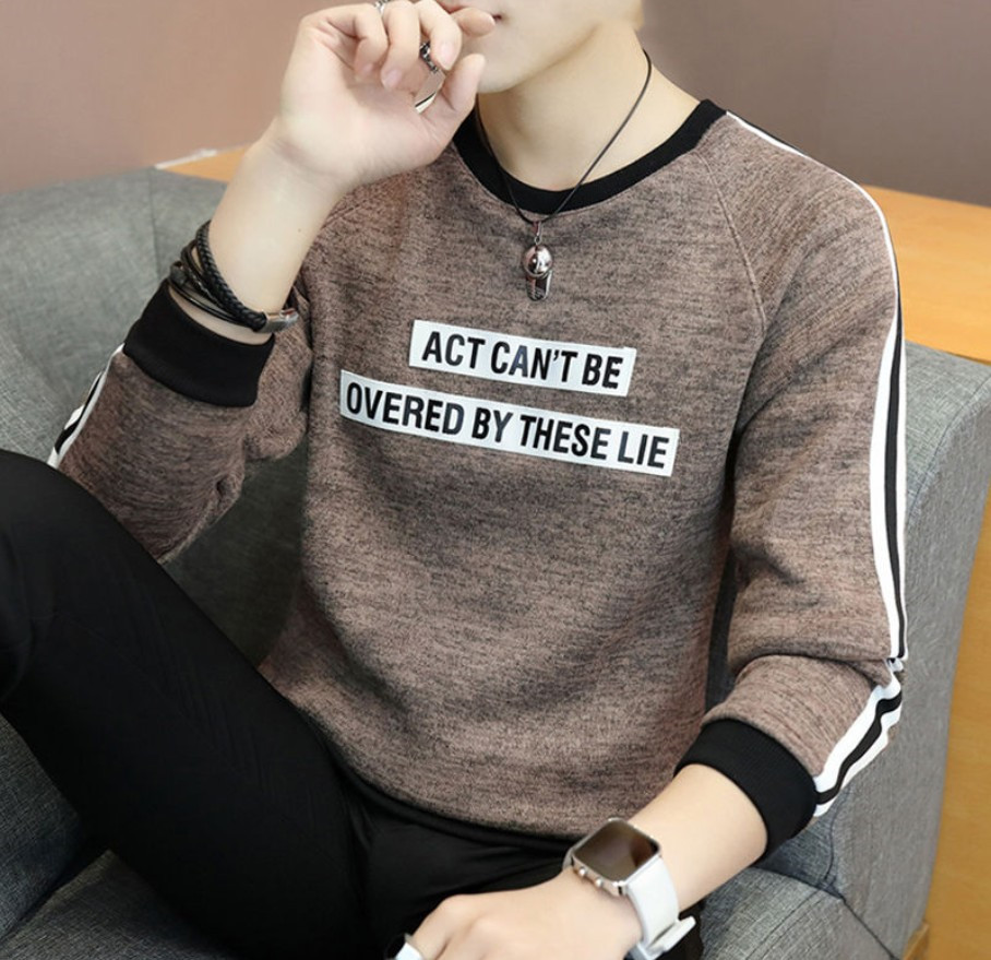 Spring And Autumn Men's Pullover Sweater Slim Top