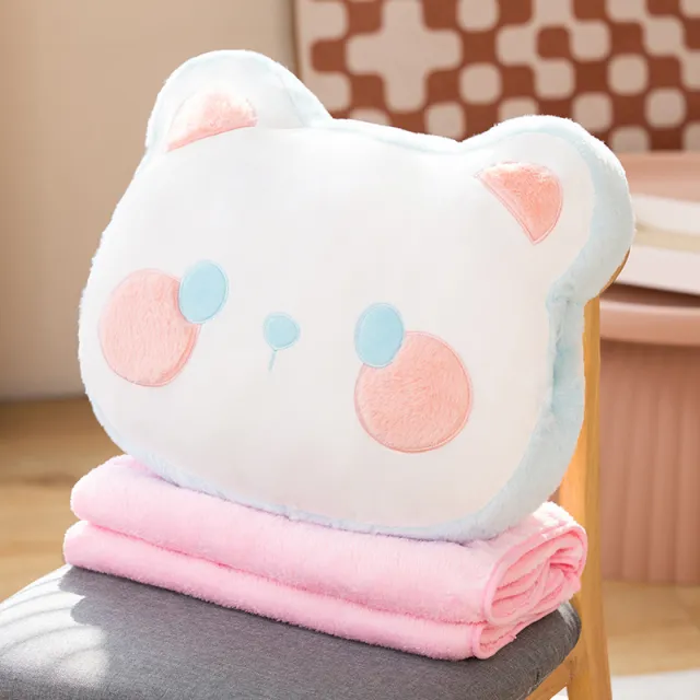 Fashion Lovely Animal Warm Hand Pillow Bear Pillow With Blanket - Shop at LoveMi