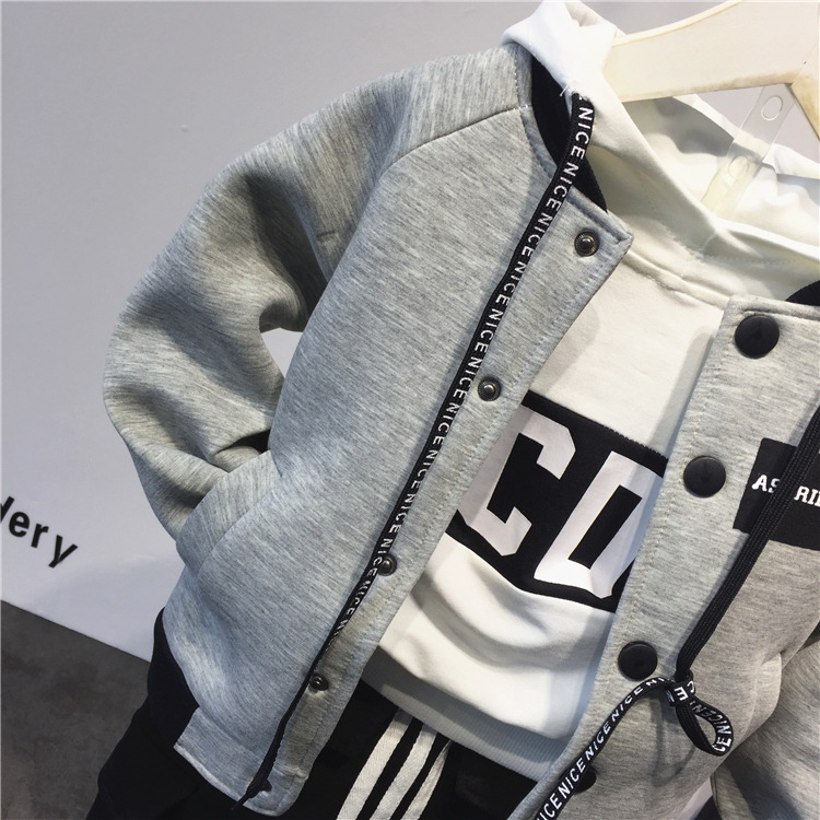 Fashion Simple Boy Cotton Pants Suit