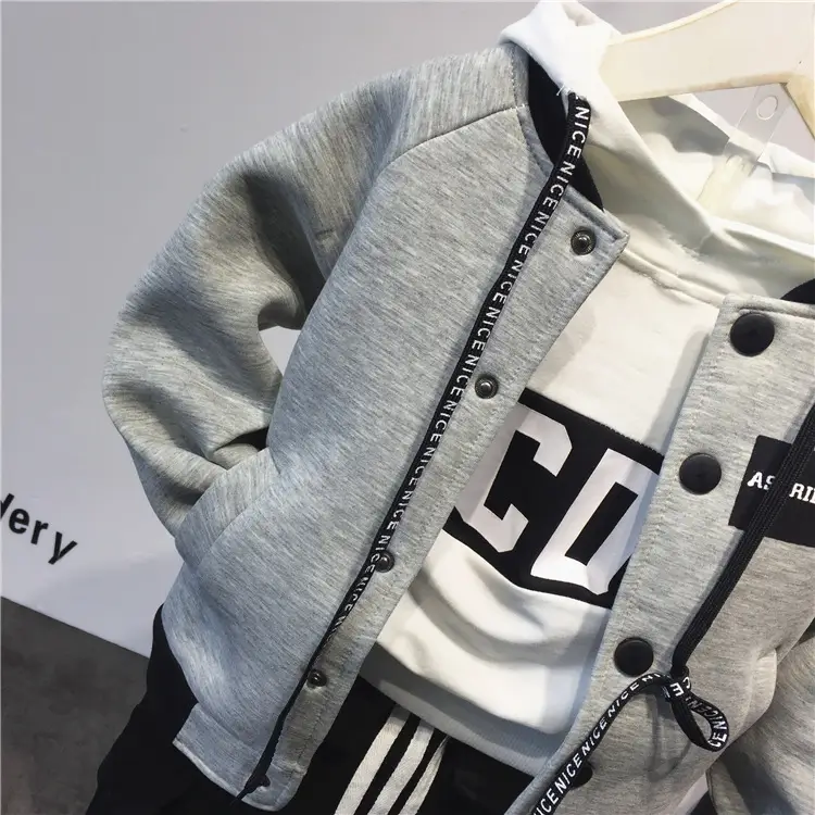 Fashion Simple Boy Cotton Pants Suit