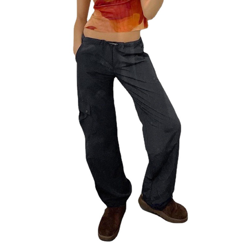 Ladies' New All-match Solid Color Loose Straight Wide Leg Pants