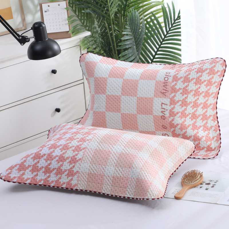 Title 6, Double Thick Brushed Waffle Aloe Cotton Pillowcase