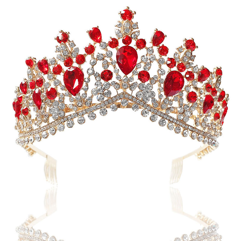 Baroque Bridal Crown Headdress Rhinestone Princess Formal Dress Accessories — foto 6