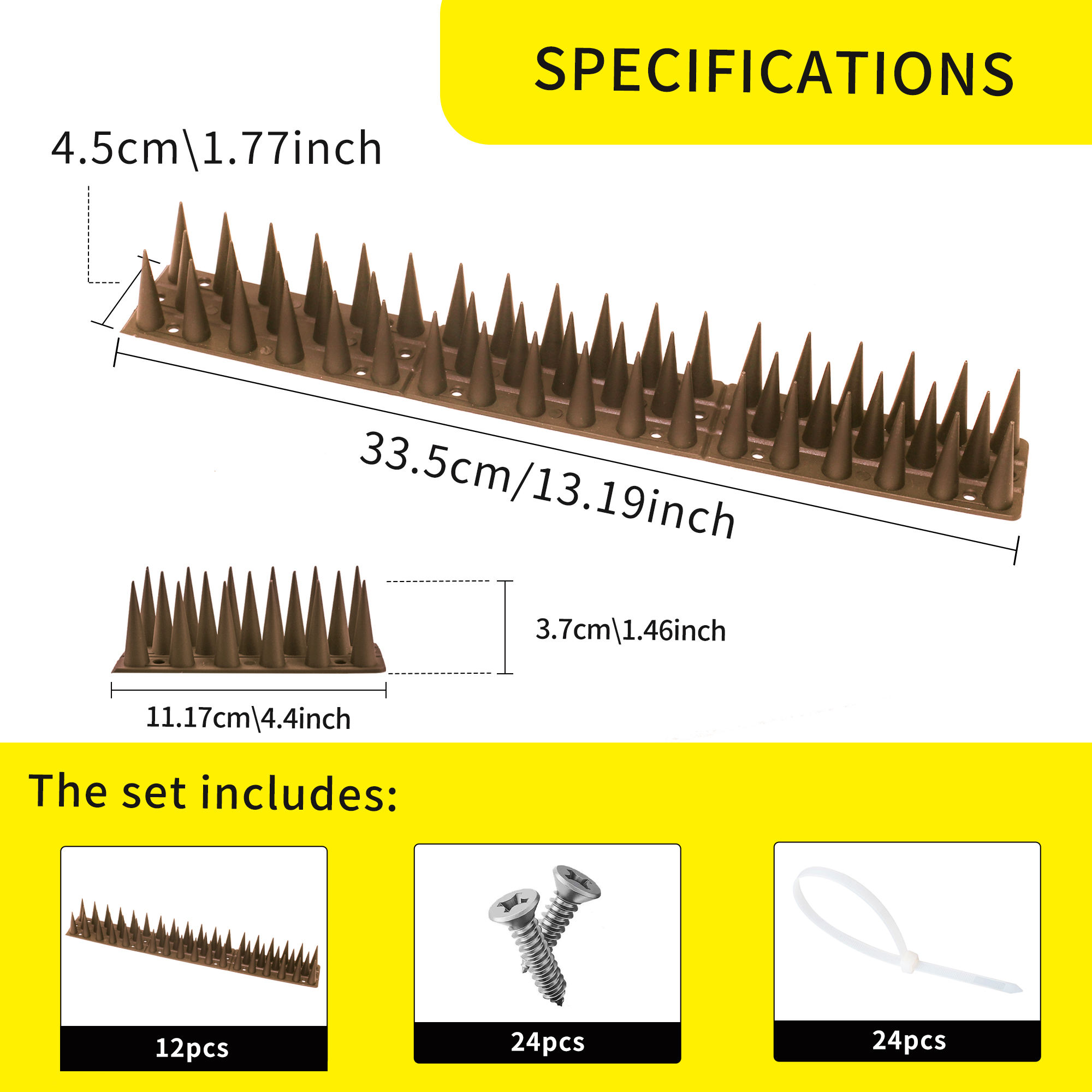Anti Bird Spikes Plastic Deterrent Strips Pigeon Fence Wall Control Cat Repeller