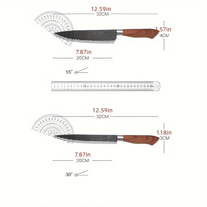 6 PCS Kitchen Knife Sets, Steel Kitchen Knives Set Tools Forged Kitchen Knife... 7