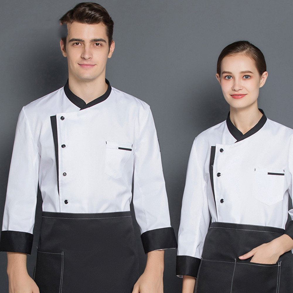 Chef's Clothes Long Sleeved Men's And Women's Fashionable Western Work