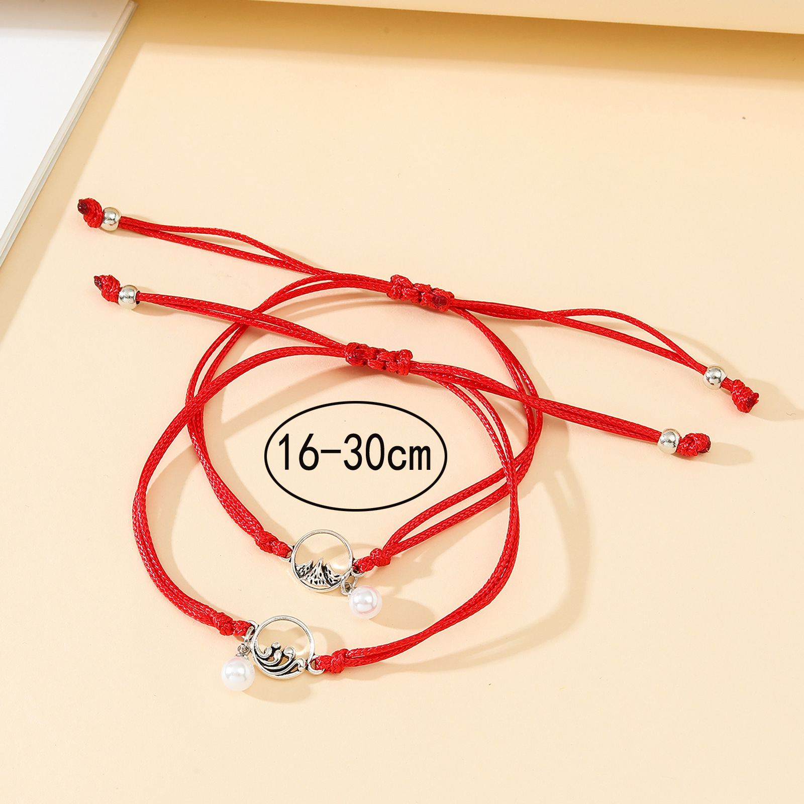 Women's Pearl Pendant Woven Bracelet