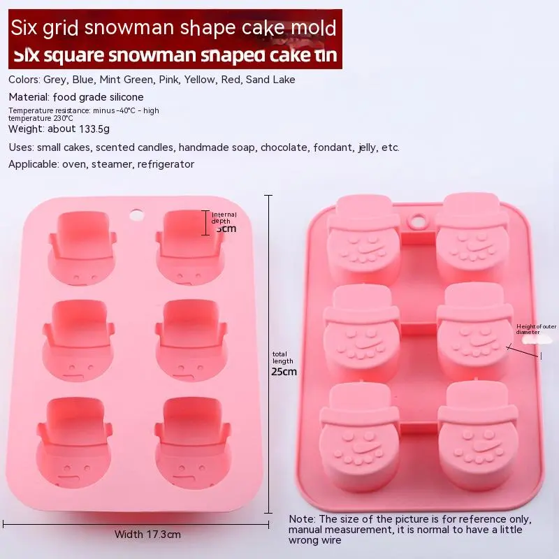Christmas Silicone 6 Square Shaped Yi DIY Baking – image 4