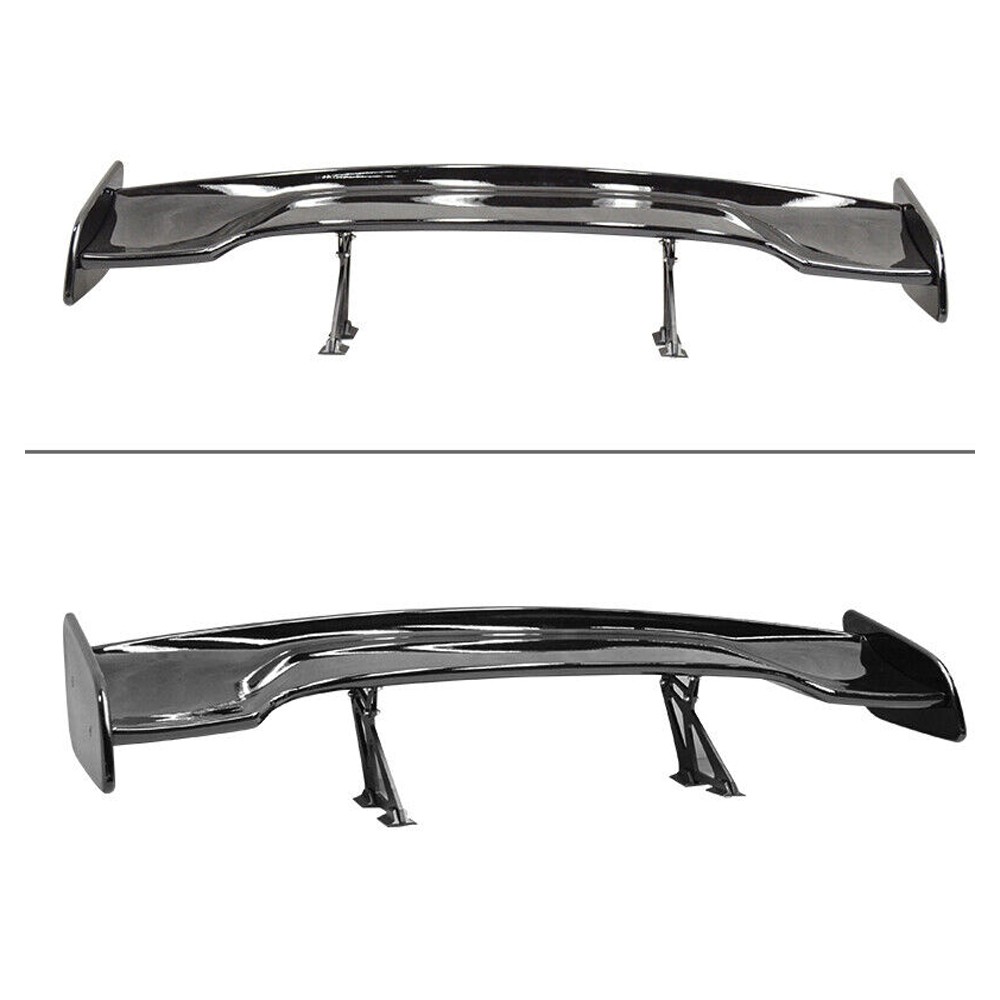 Fit Adjustable 57 Inch GT Wing ABS Glossy Black Rear Spoiler N Issan