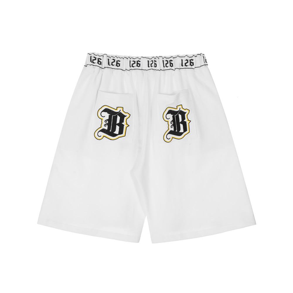 Men's Simple Letter Embroidery Sports Shorts