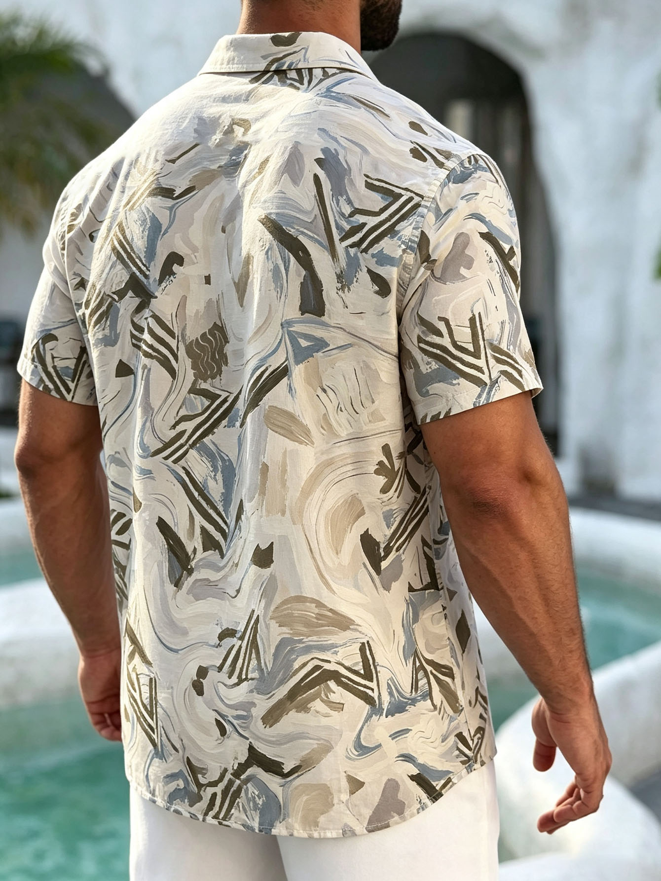 ["Hawaiian shirt","tropical print shirt","vacation wear for men"]