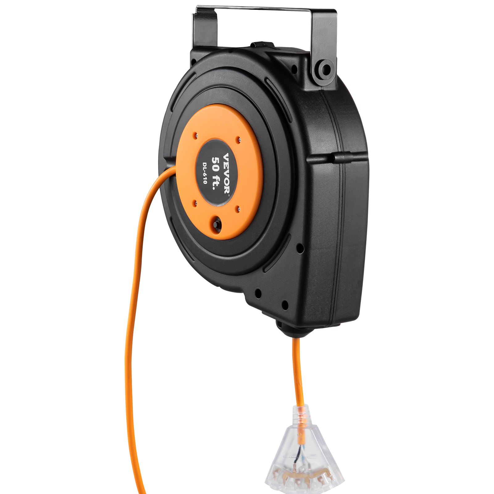 VEVOR 50ft Retractable Extension Cord Reel 14AWG 3CSJTOW Power Cord Reel image 6
