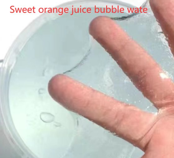 Sweet orange juice bubble wate