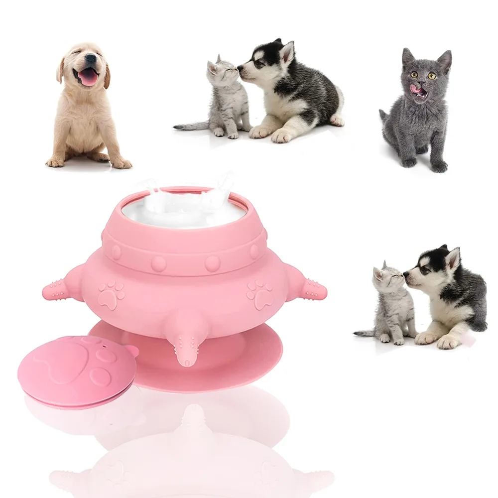 Puppy Feeder with 4 Teats Bottles for Nursing Silicone