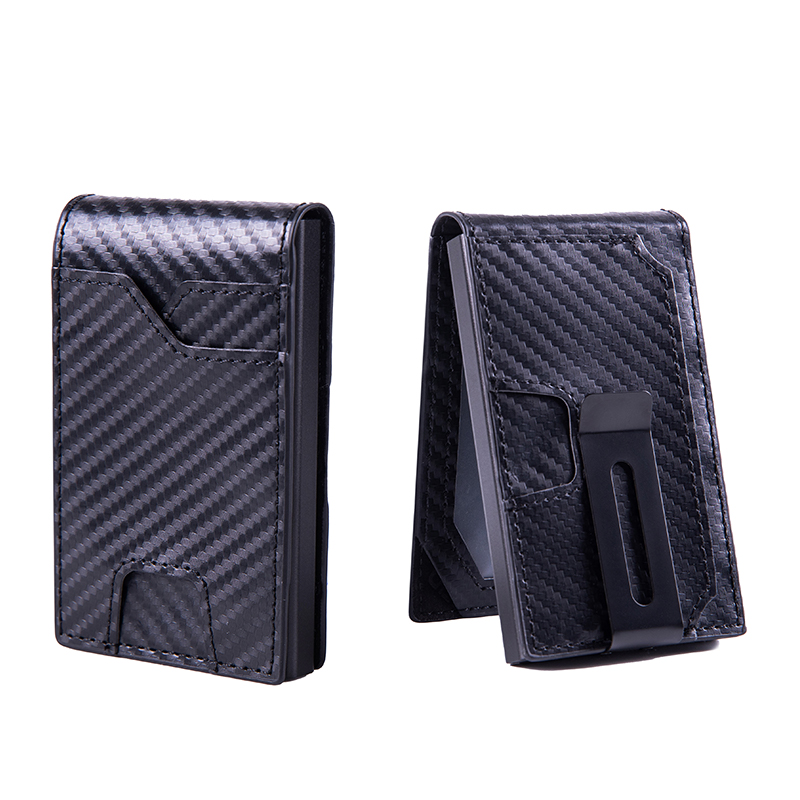 Men's Slim Wallet With Pop Up Card Holder, RFID Blocking, Minimalist Design With Large Card Capacity, Money Clip