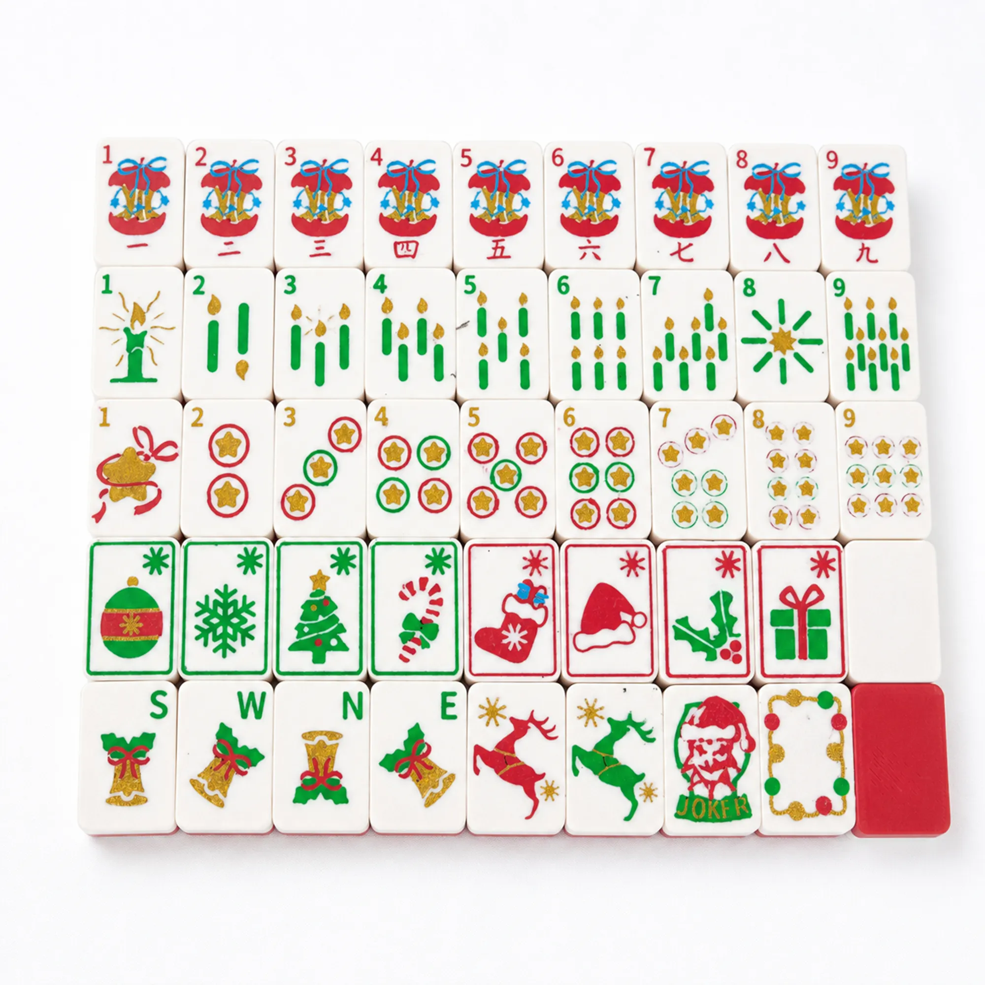 Christmas American Mahjong Set 3D Printed Red