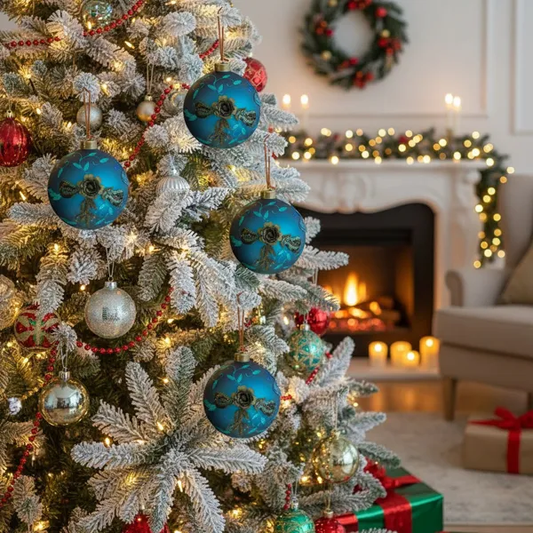 Set Christmas Glass Ball Ornaments Hanging Tree Decor Shiny Holiday Party Supplies Tree Decorations FBA Shipment Default Title - Shop at LoveMi