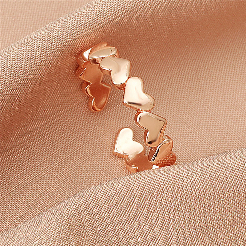 Vintage Metal Copper Plated  Heart Ring