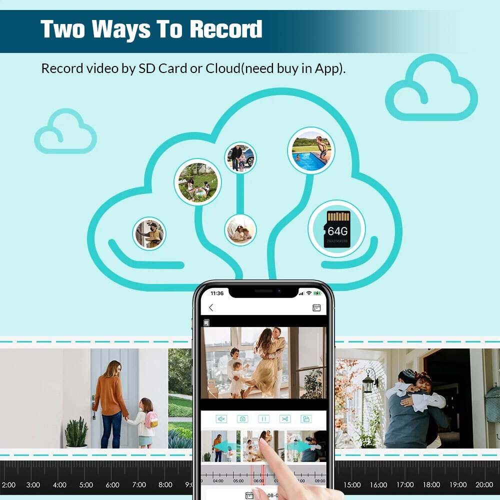 Outdoor Solar Security Camera Wifi Solar Battery CCTV Surveillance Wireless UK