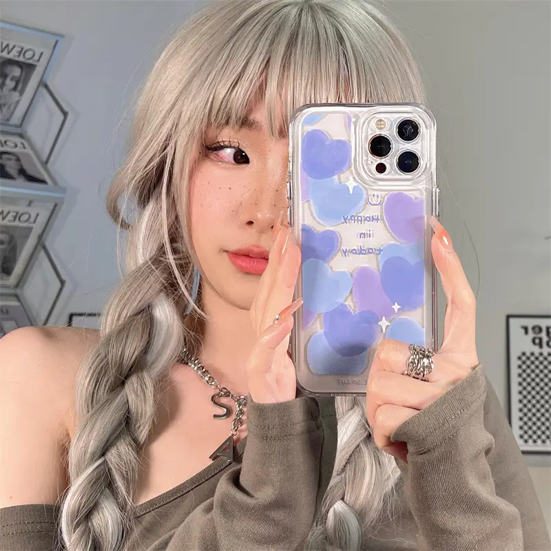 Back Cover Love Flower Transparent Phone Case