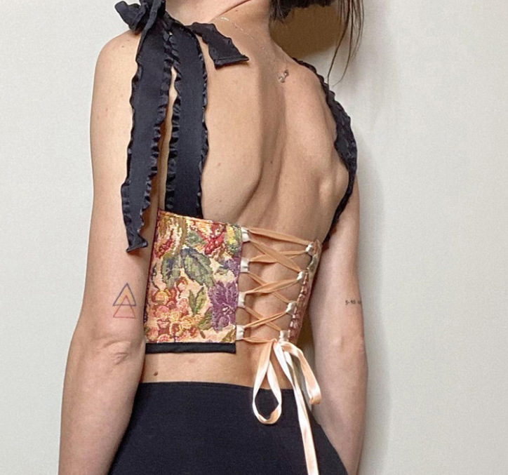 Fashion Sexy Summer Trend Retro Print Sling Strap Small Vest