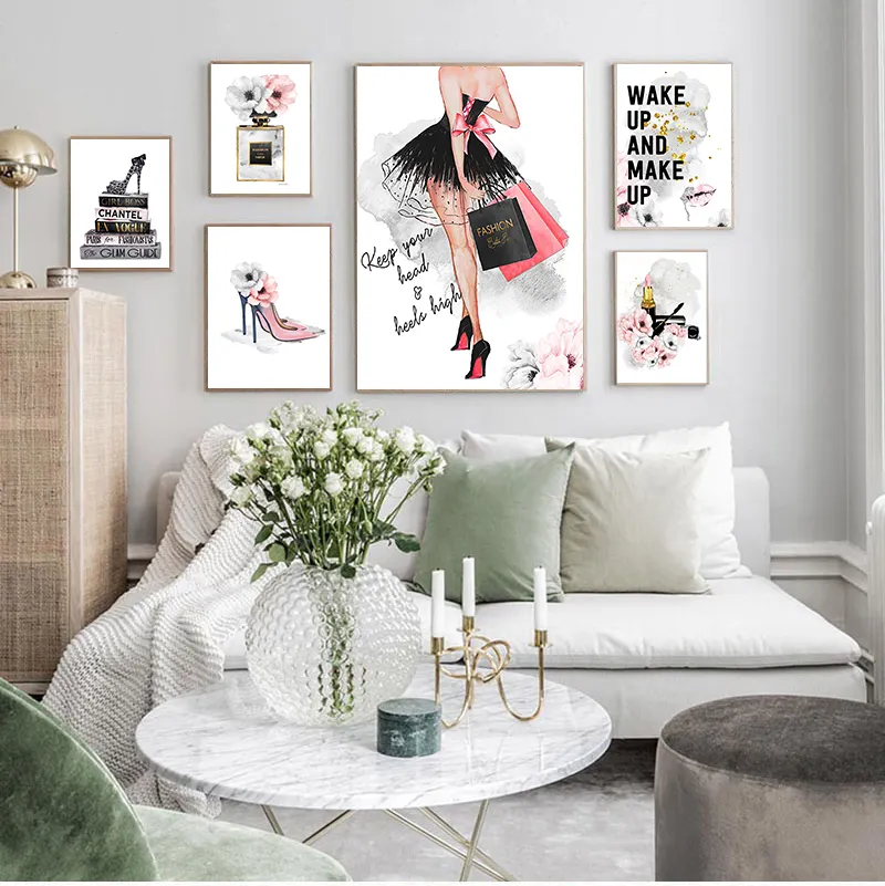 Lipstick Perfume High Heels Fashion Makeup Texture