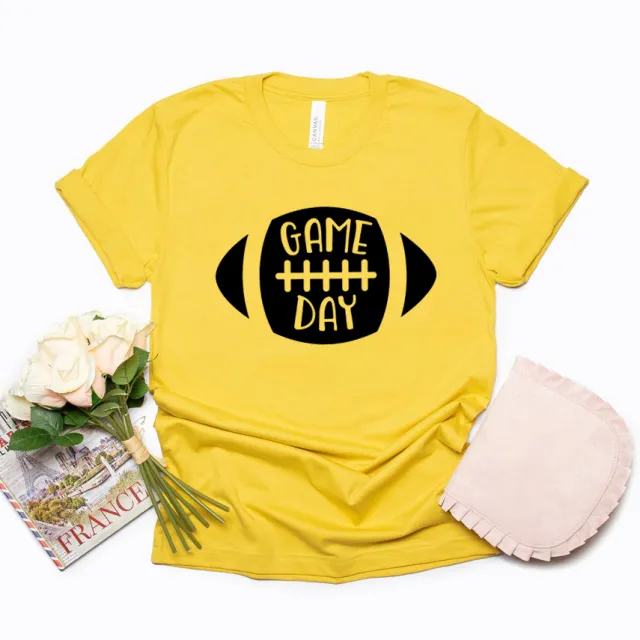 Printed Large Size European And American Short sleeved Loose T shirt Yellow - Shop at LoveMi