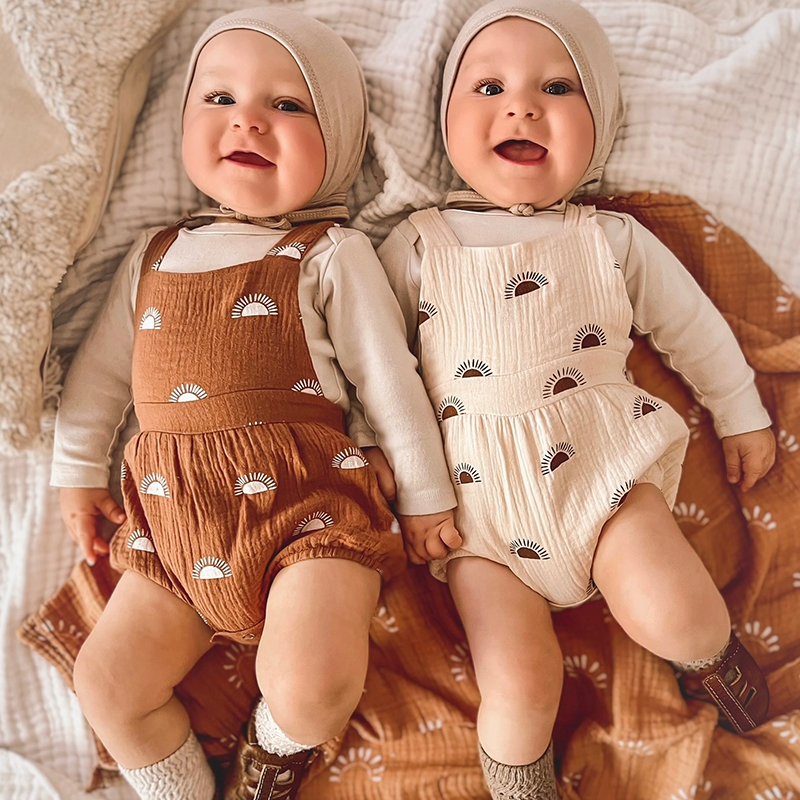 Male And Female Baby Out One-piece Onesie
