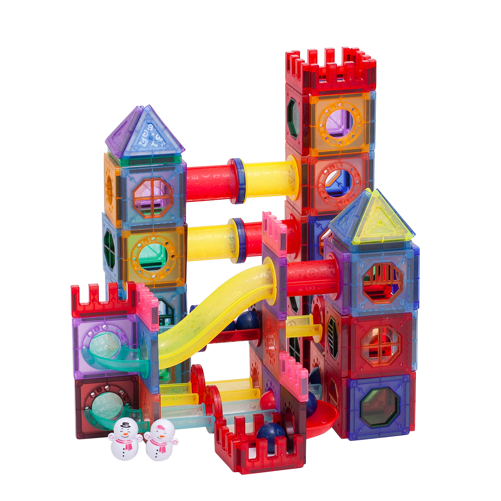 Magnetic building blocks for kids - 158 pieces, 3D STEM tiles magnets for construction learning, educational toys for boys, girls, toddlers - perfect birthday gifts.