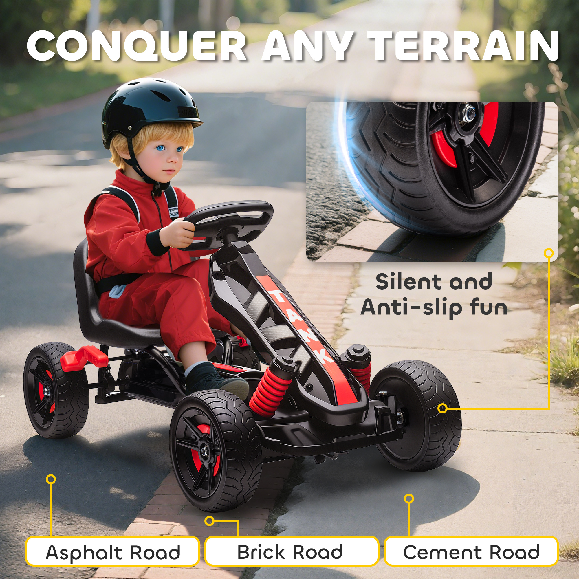 A Pedal Kart Suitable For Children Aged 3-6 Years Old, Equipped With A Free — image 3