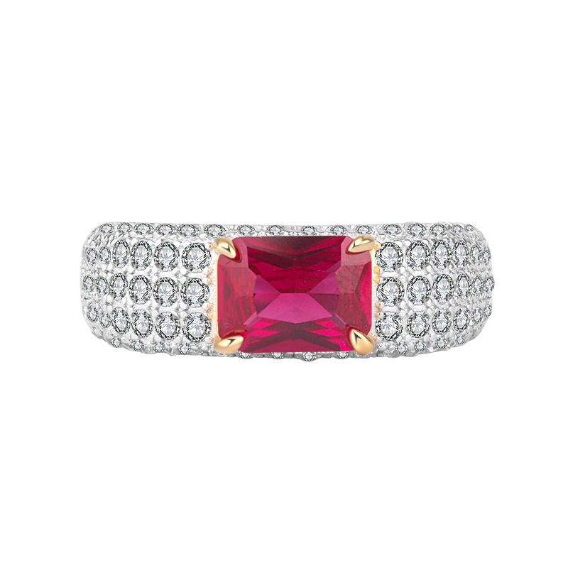 Simple Retro Diamond Inlaid Women's Ring