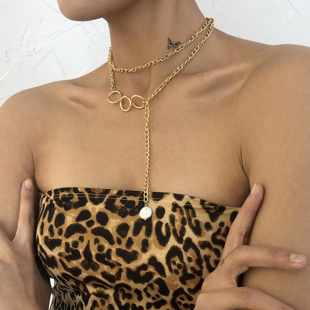 Ring Retro Double Layer New Necklace