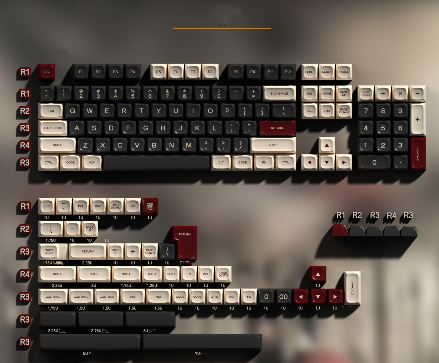 PGA Height Roman Spartan Abs Mechanical Keyboard Keycaps