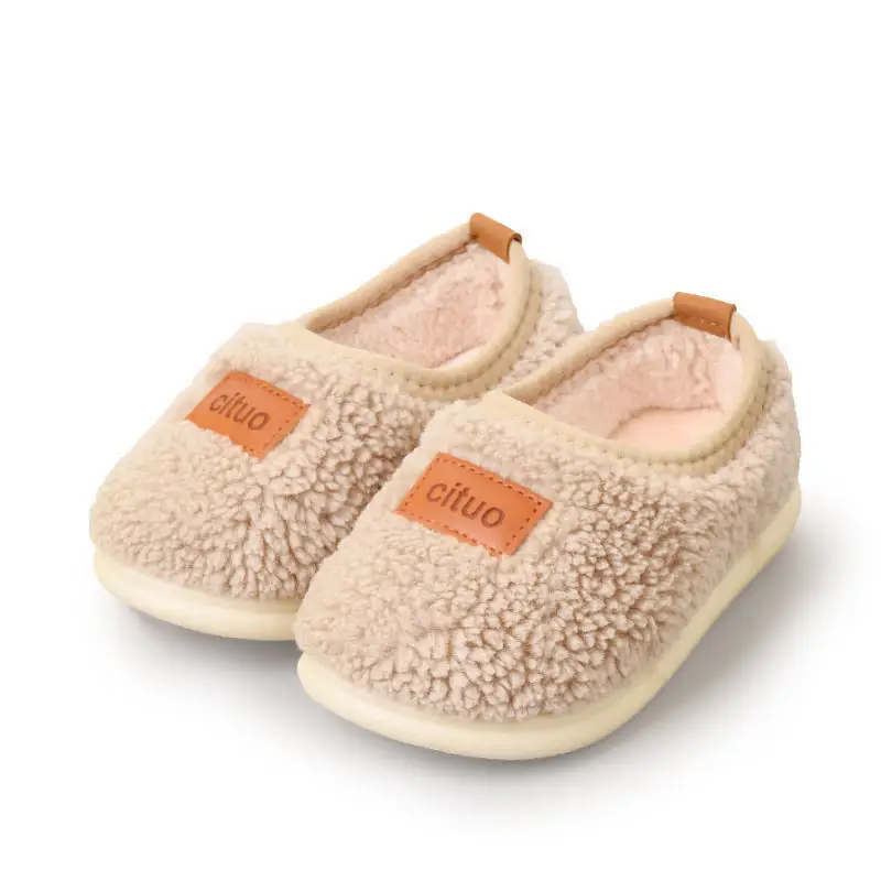 New Children's Cotton Toddler Shoes Soft Bottom Non-slip Plus Velvet