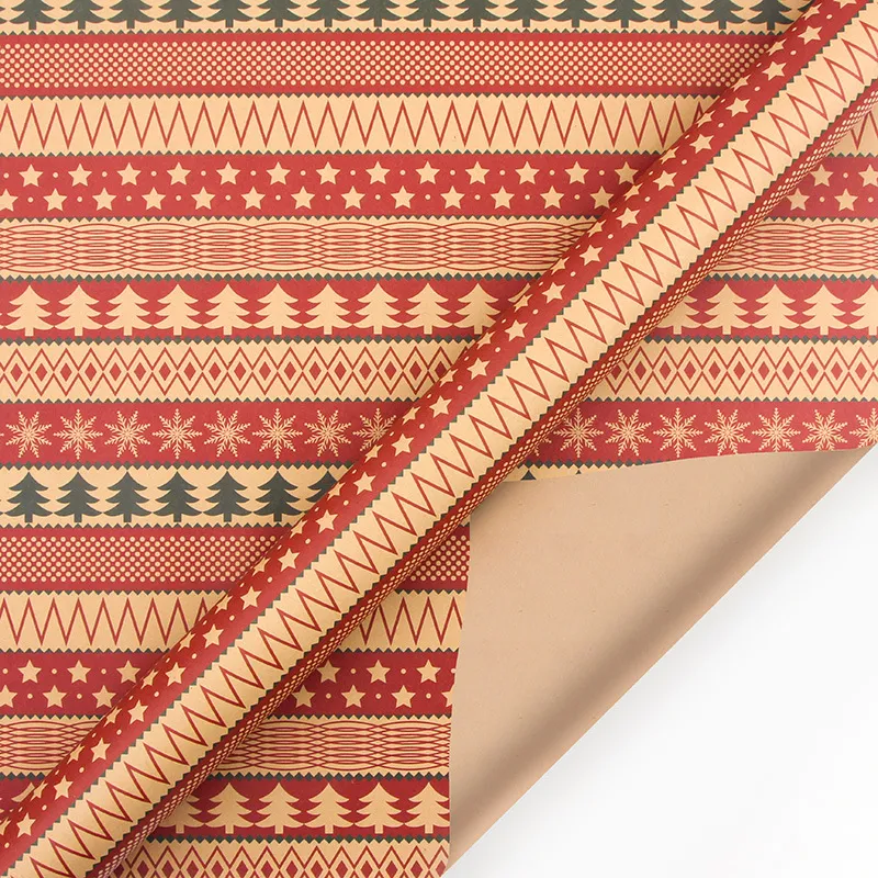 Vintage Christmas Kraft Wrapping Paper Christmas Gift Wrapping Paper – image 9