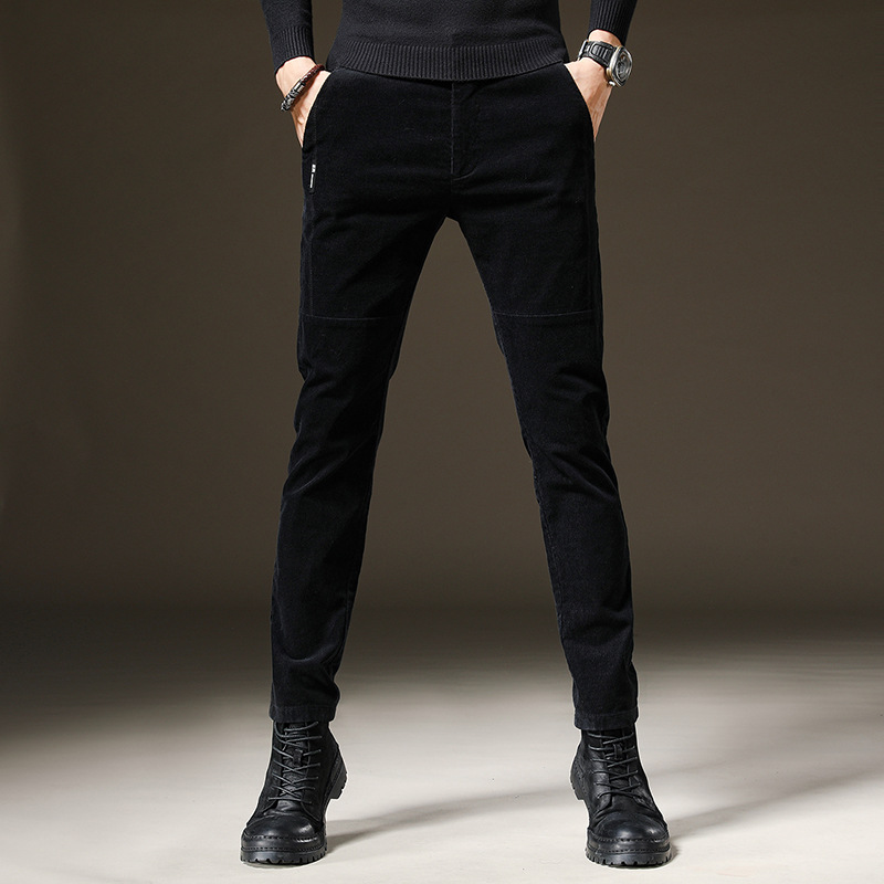 New Men's Spring And Autumn Business Trend Thick Straight Trousers