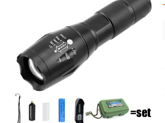 Strong Light Flashlight Special Forces Rechargeable Home