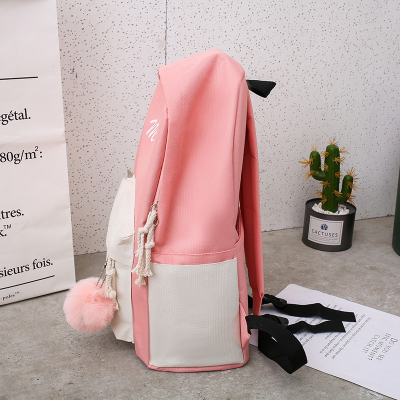 Title 1, Vierteiliger Canvas-Rucksack für Studenten von ...