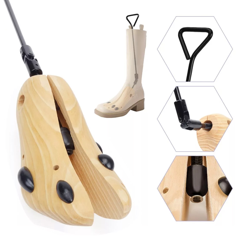 2X Mens Womens Wooden Boot Stretcher Widener Shoe For Cowboy Boots — image 9