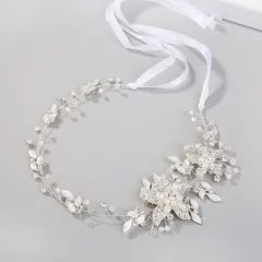 Gold And Silver Rhinestone Alloy Handmade Headdress - Silver - View 1