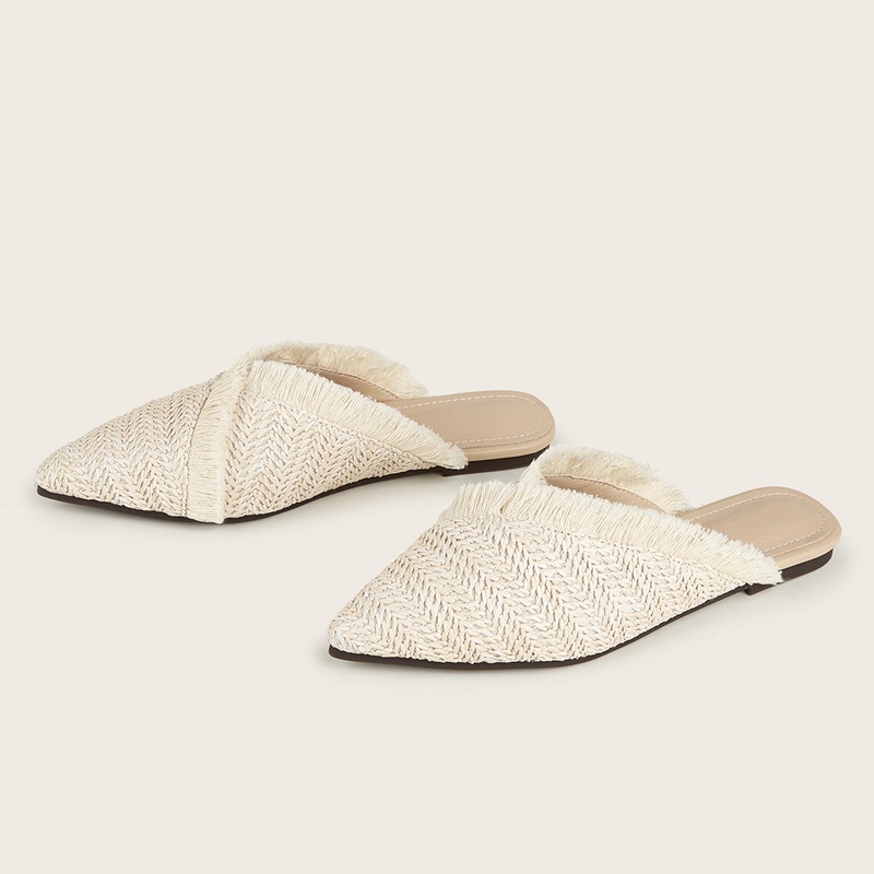 Daily Wear Flat Women's Tassel Half Slippers
