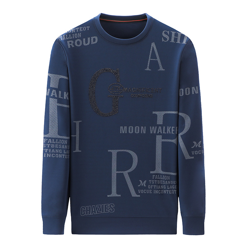 Men's Fashion Round Neck Long Sleeve Casual Sweater T-Shirt