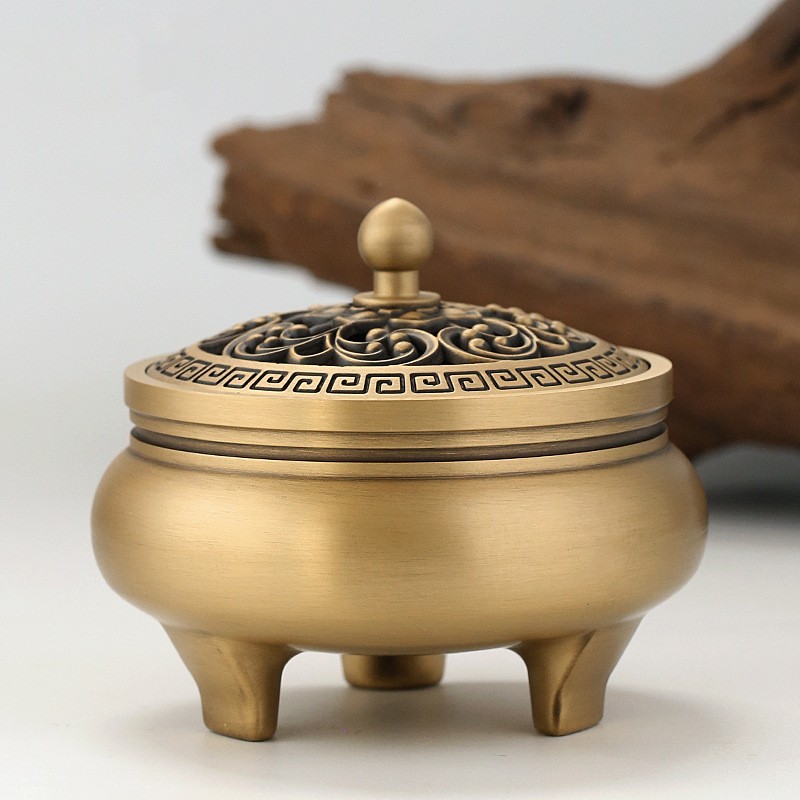 Title 2, Three-legged Copper Incense Burner Pure Copper ...