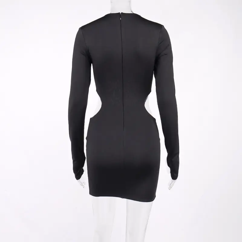 Fashion Solid Color Hollow Out Waist Bag Hip Skirt European And American Dresses