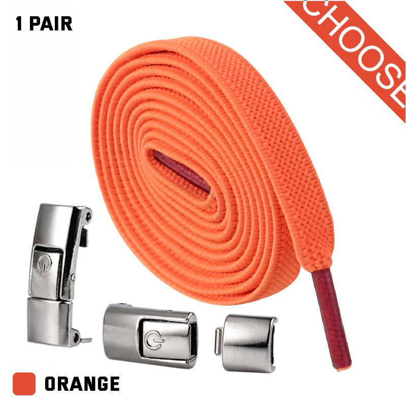 Lacci per scarpe Press Lock senza lacci elastici sneaker 8 mm allargati piatti senza lacci - Foto 32 di 40