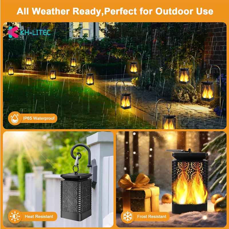 Solar Hanging Flame Torch Lights Flickering Light Waterproof Garden Decoration Outdoor Lawn Path Yard Patio Floor Lamps — foto 5