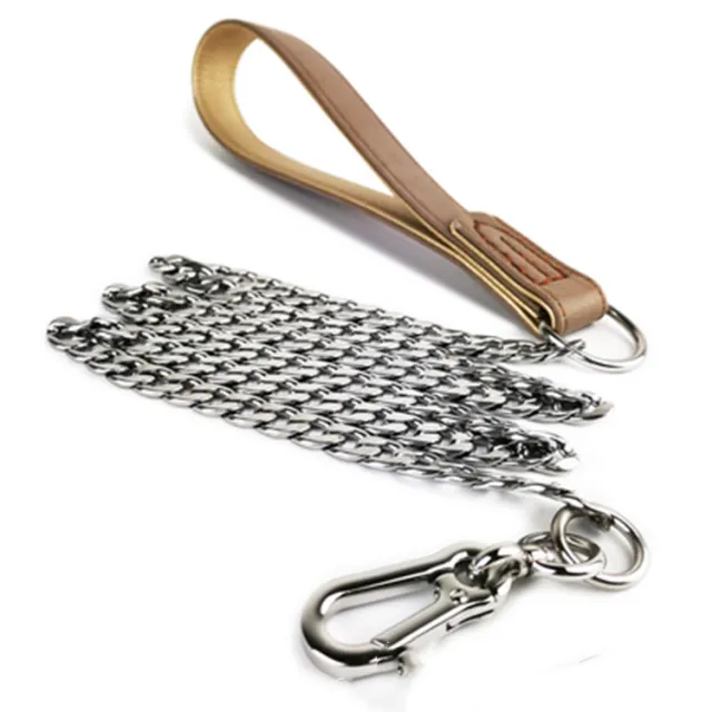 Dog Leash, Stainless Steel Anti bite Chain, Tracking Rope, Walking Dog With Rope, Pet Supplies Khaki - Shop at LoveMi